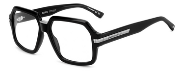 Men Premium Dsquared2 Eyeglasses: D2 0162 - Black - SpecSMART Eye Clinic (Diagonal View)